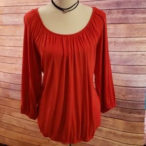 Salsa red scoop neck blouse by Michael Kors sz M
